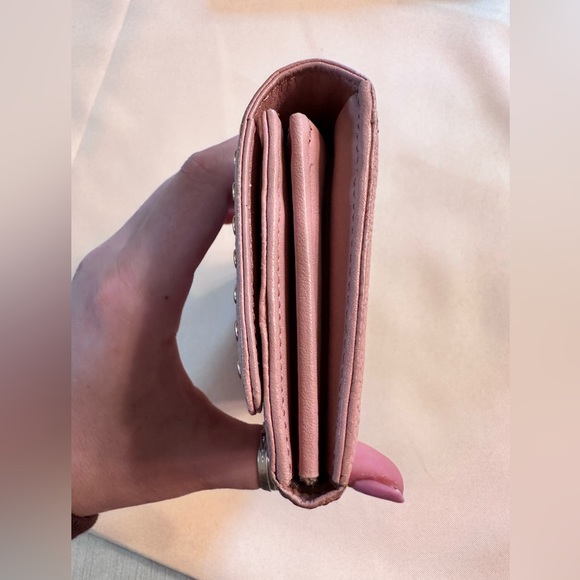 FLASH SALE! ‼️🩷 BURBERRY Blue Label Pink Soft Calf Skin Leather Wallet - Picture 4 of 9